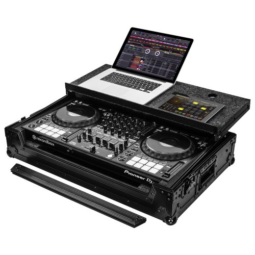 Pioneer DDJ-1000 or DDJ-1000SRT Black Case with Laptop Glide Platform